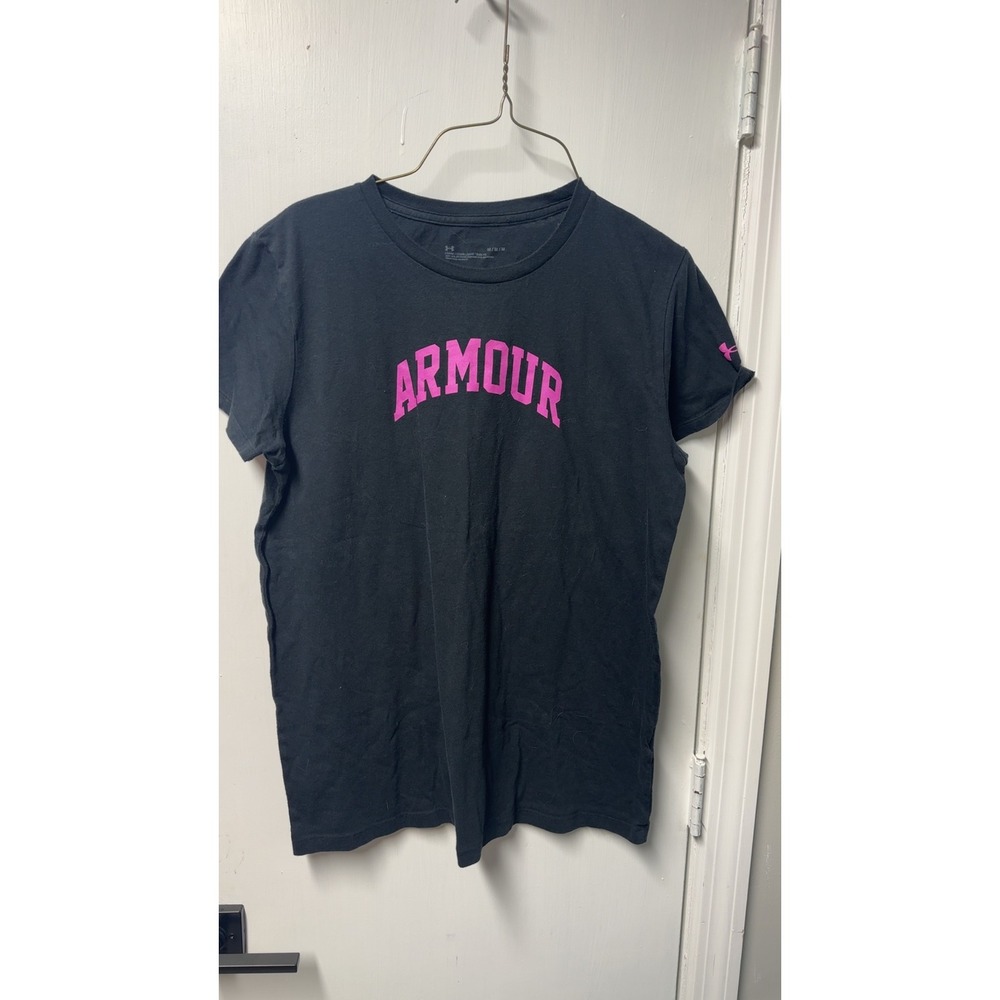 Under Armour | Black Pink Armour Graphic Short Sleeve T-Shirt | Size M